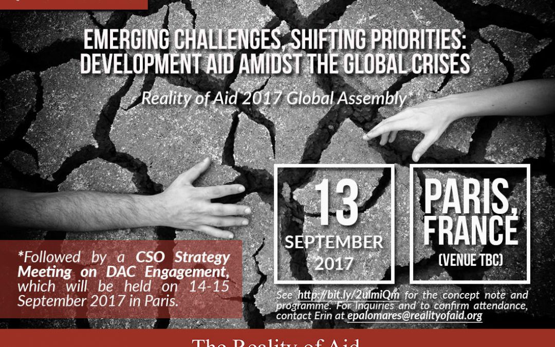 RoA Global Assembly 2017 Emerging Challenges, Shifting Priorities: Development Aid amidst the Global Crises