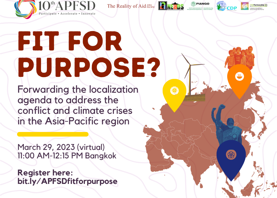 At the sidelines of the 10th APFSD, Asia-Pacific CSOs will tackle the relevance of the localization agenda