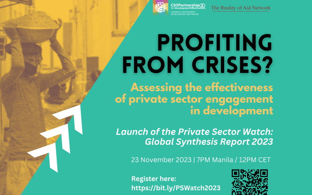 CSOs to launch a report on private sector engagement and development effectiveness