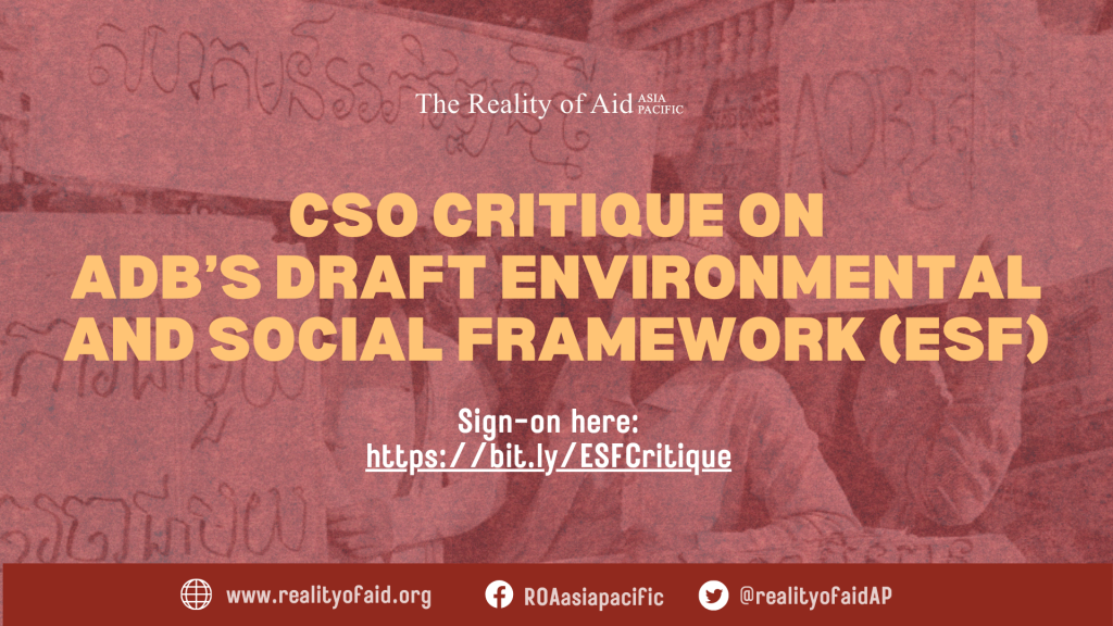 ADB's Draft Environmental And Social Framework: CSO Critique | Reality ...